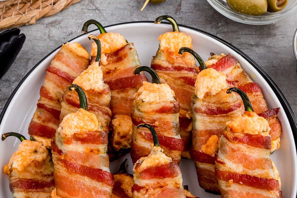 Air Fryer Bacon-Wrapped Jalapeno Poppers