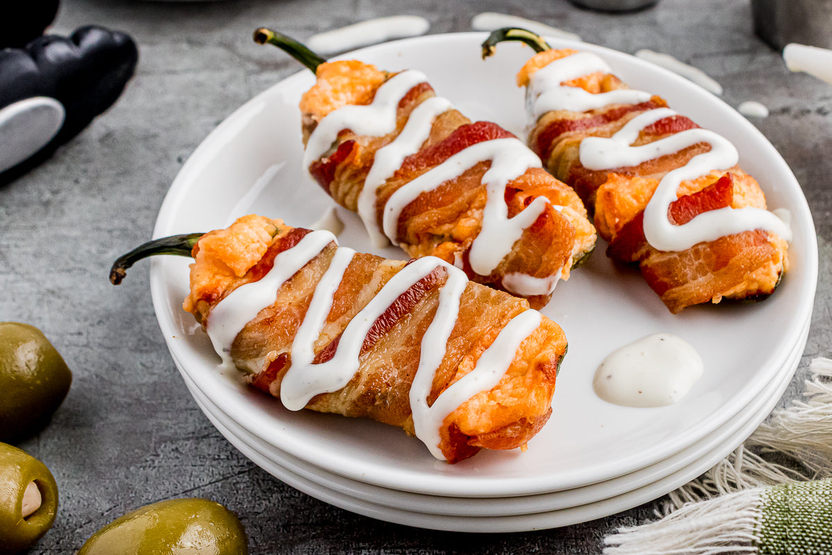 Air Fryer Bacon-Wrapped Jalapeno Poppers