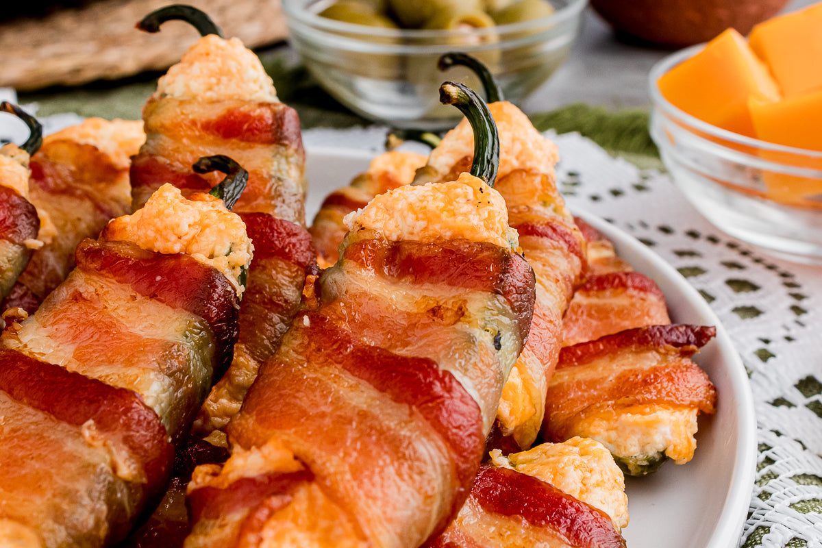 Air Fryer Bacon-Wrapped Jalapeno Poppers